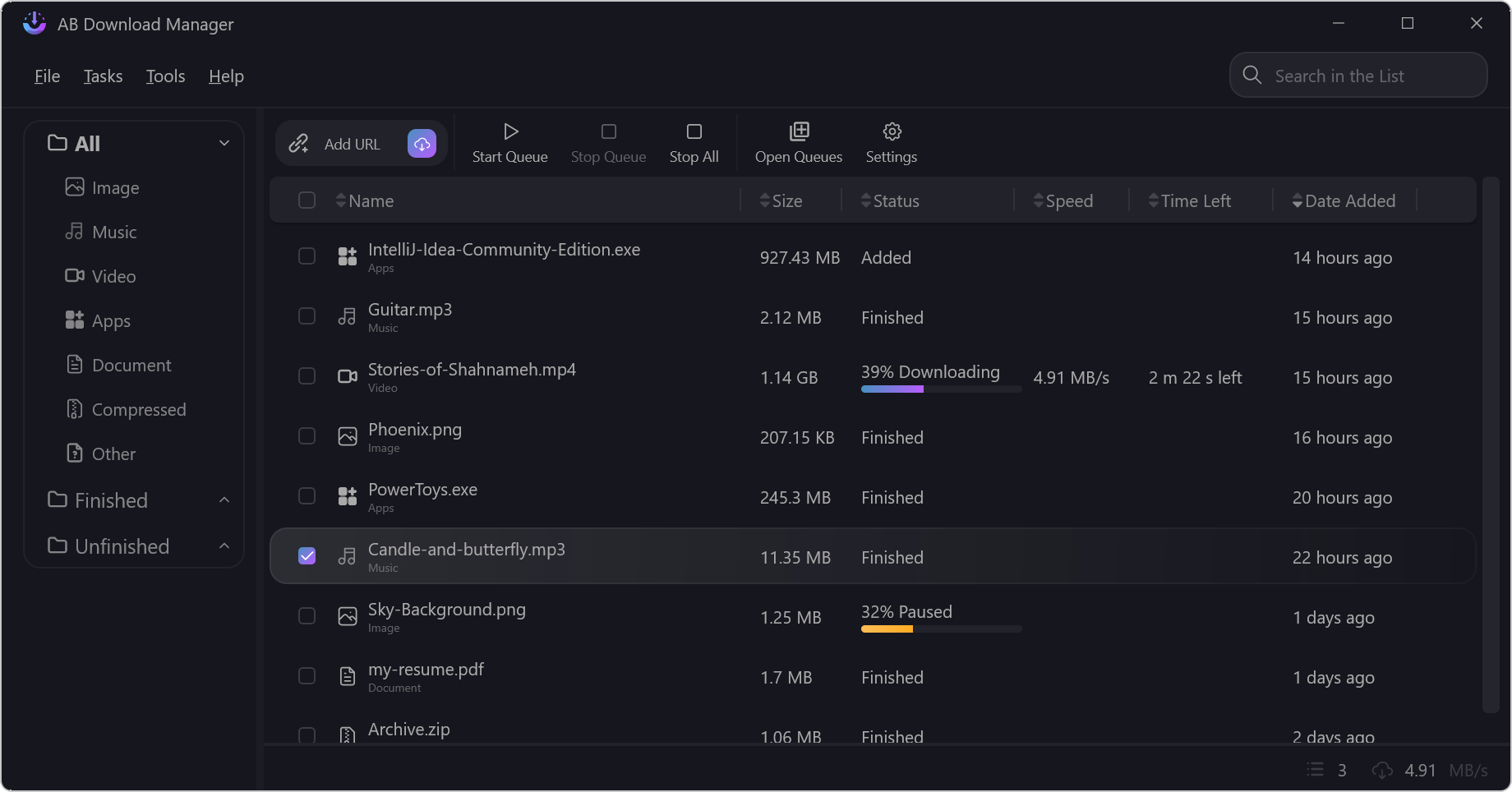 AB Download Manager 主页